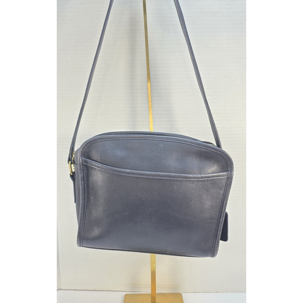 Vintage Coach Metropolis‎ Shoulder bag Navy Made in Costa Rica L1P-9087